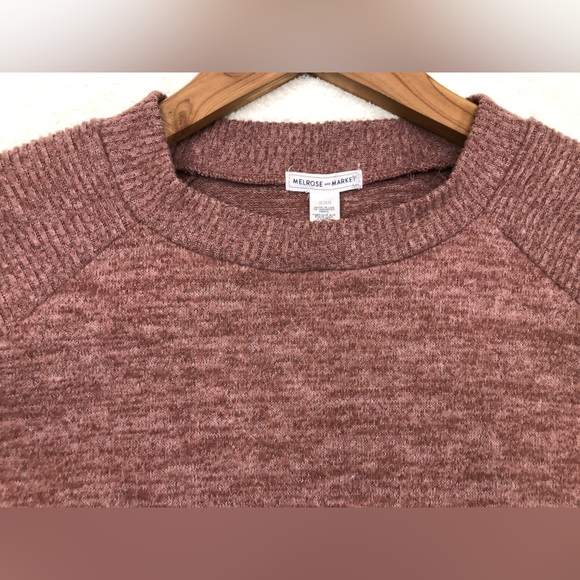 MELROSE AND MARKET Pullover Knitted Raglan Sweater Size XXS Maroon Made in USA - Picture 10 of 11